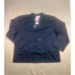 Chef Works Mens‎ Black Double Breasted Chef Coat Jacket Size 3XL
